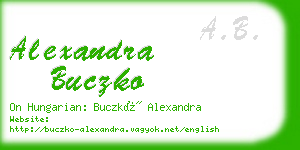 alexandra buczko business card